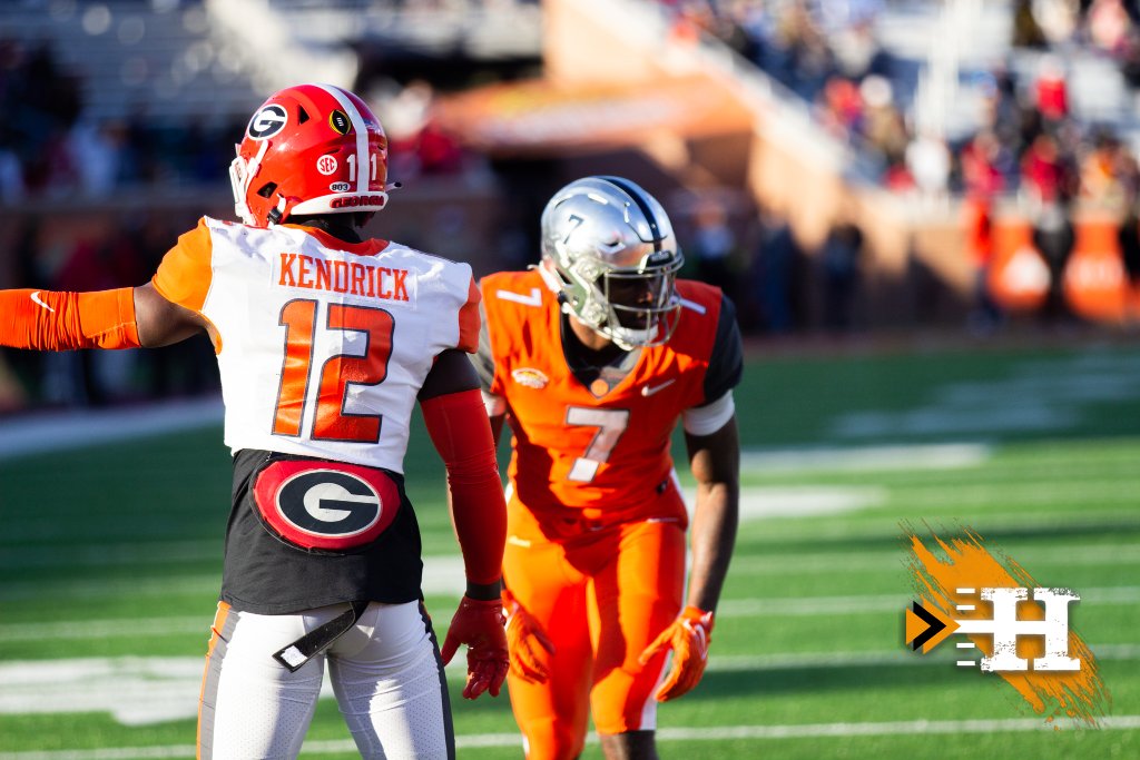 Senior Bowl — QB #12 under center with OL set