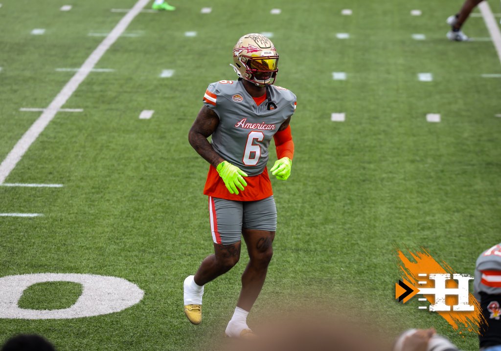Senior Bowl — FSU WR #6 in American team uniform