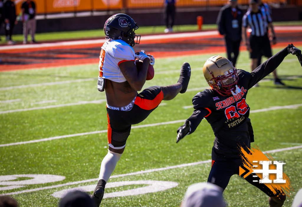Senior Bowl — South Carolina receiver beats the corner