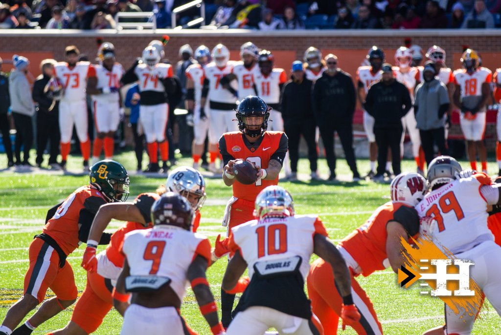 Senior Bowl — WSU vs Minnesota OL battle at practice