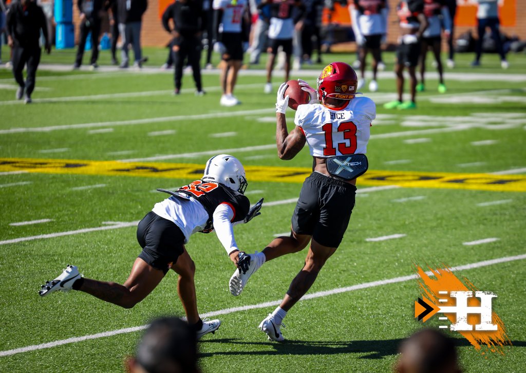 Senior Bowl — #13 makes the catch at practice