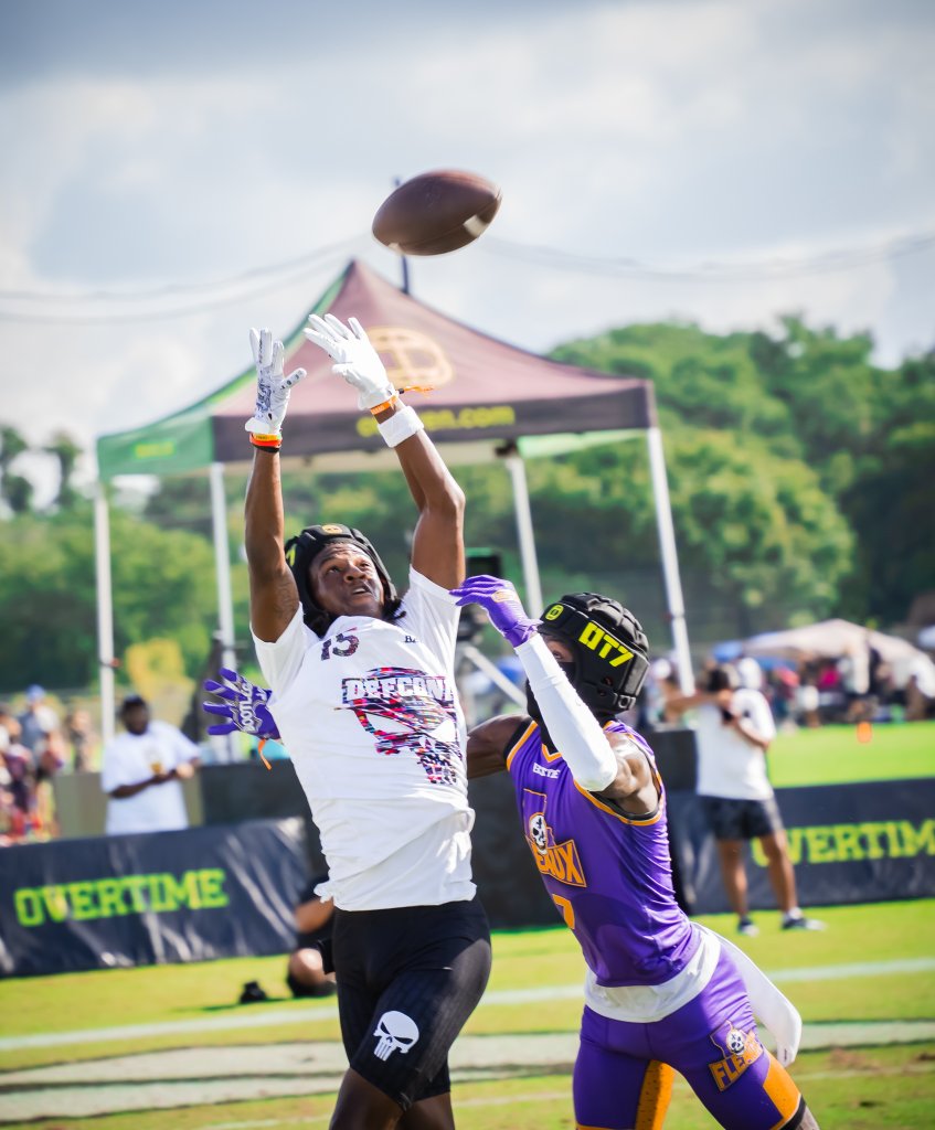OT7 Nationals — Drecana #15 battles for a jump ball vs Flex