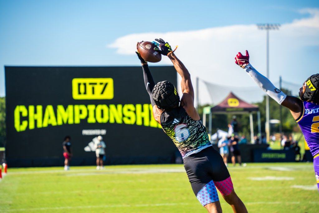 OT7 Nationals — Championship catch in front of the OT7 banner