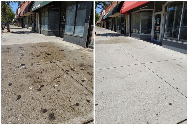 Before and after Sidewalk Restoration
