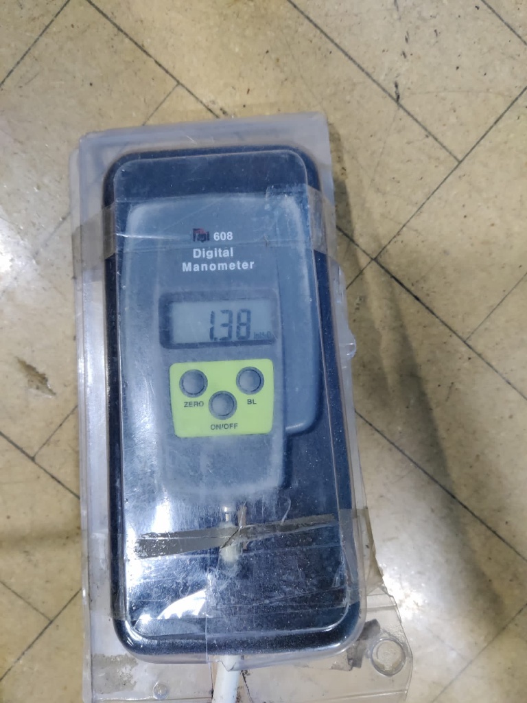 Digital Manometer Reading
