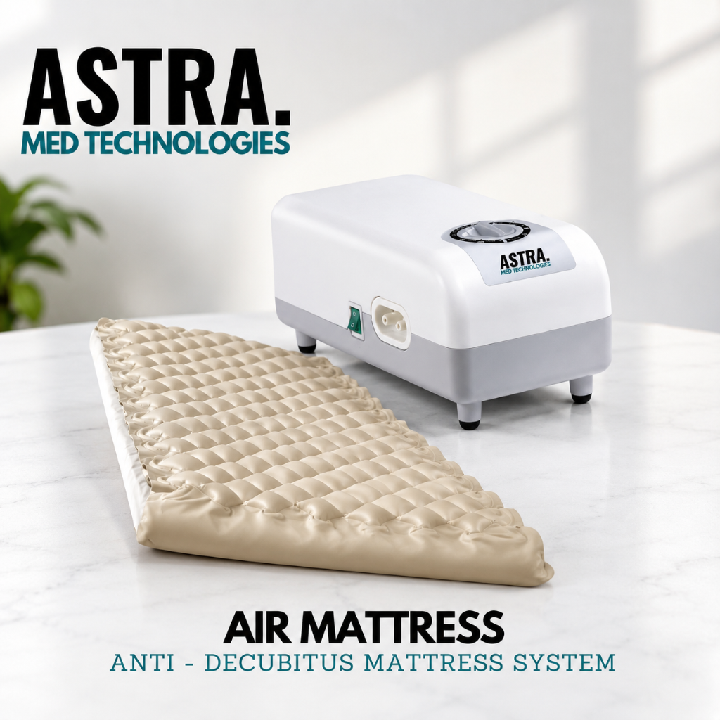 ASTRA Anti-Decubitus Air Mattress System – 130 Bubble Cells, Medical Grade PVC, Bed Sore Prevention