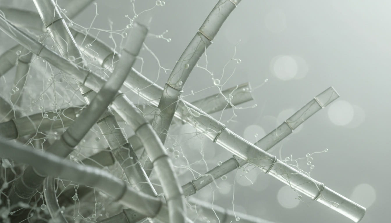 Macro view of sustainable bamboo fibers
