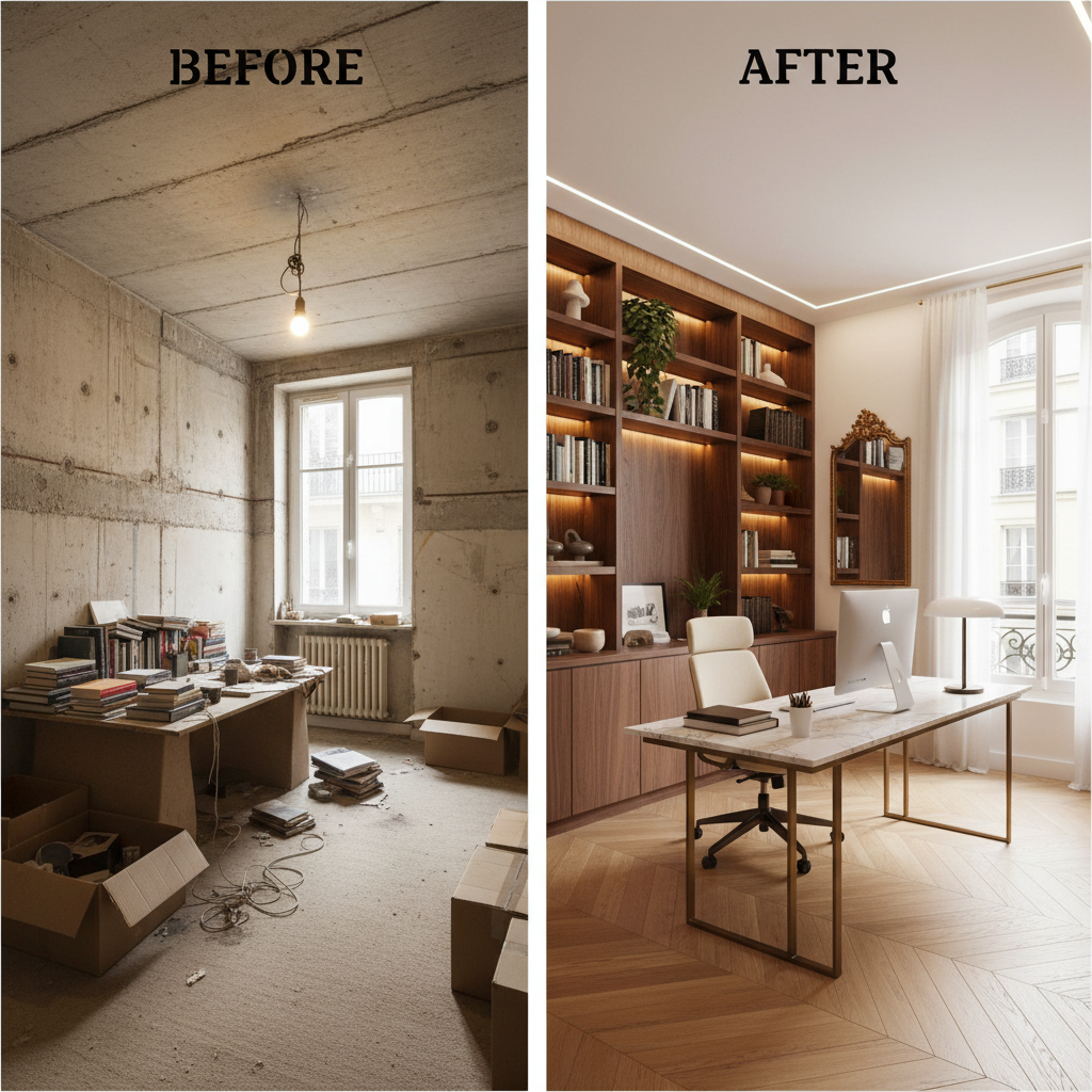 Après rénovation — Home Office — Saint-Cloud