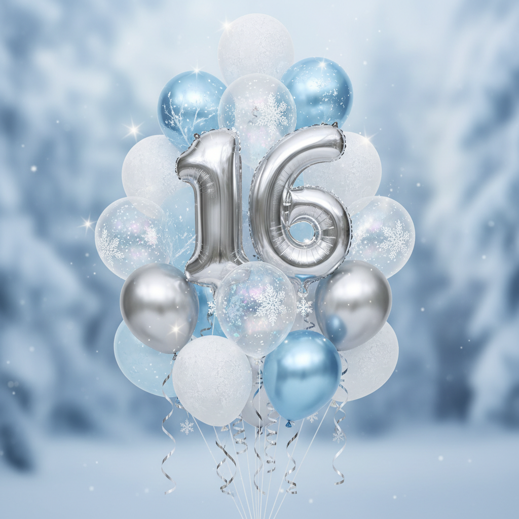 Winter Wonderland 16 Balloon Bouquet