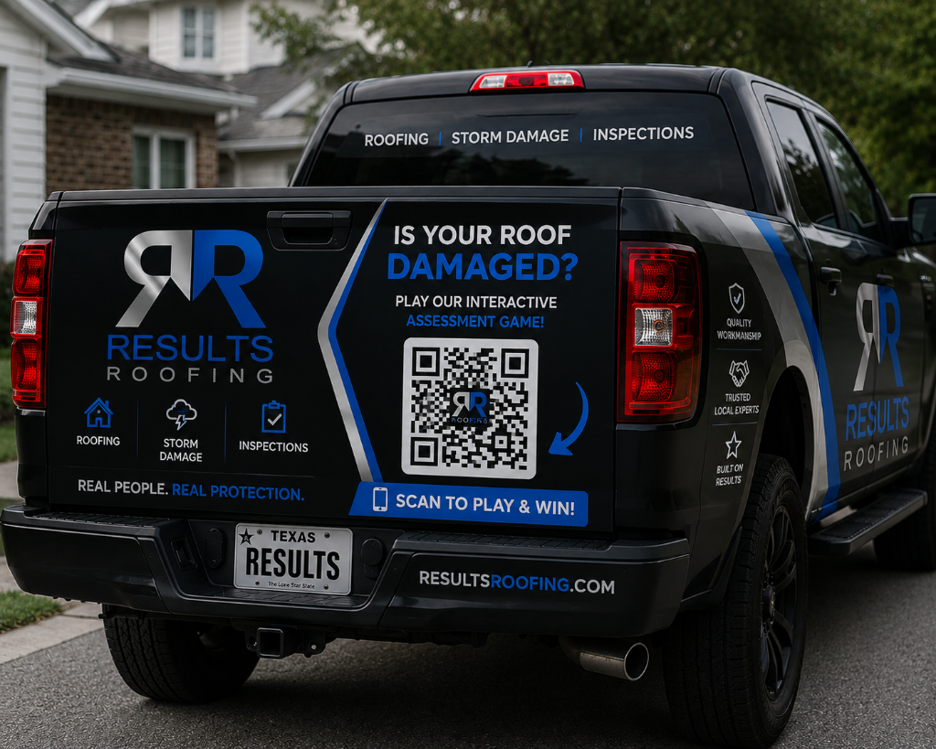Results Roofing Wiply interactive marketing example