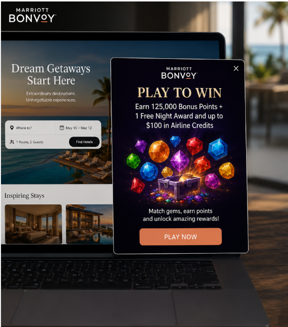 Marriott Bonvoy play to win card enrollment experience