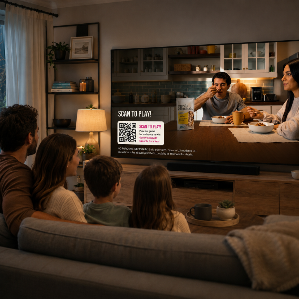 CTV Pause Ad with QR code