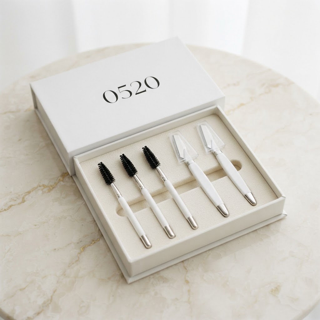 0520 5 Piece Lash Spoolie & Eyebrow Razor Set