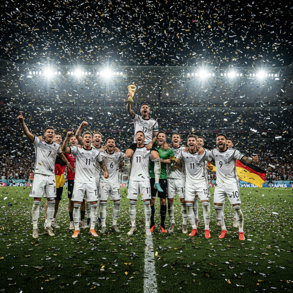 Germany celebrating on the world stage