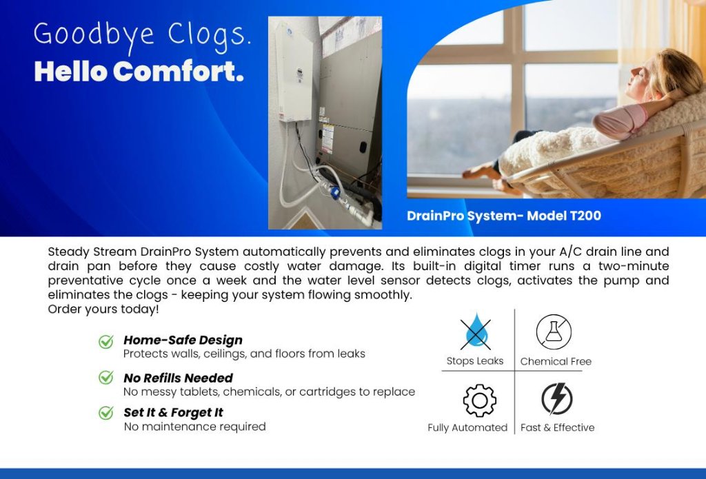 Prevent Clogs - HVAC technician at work