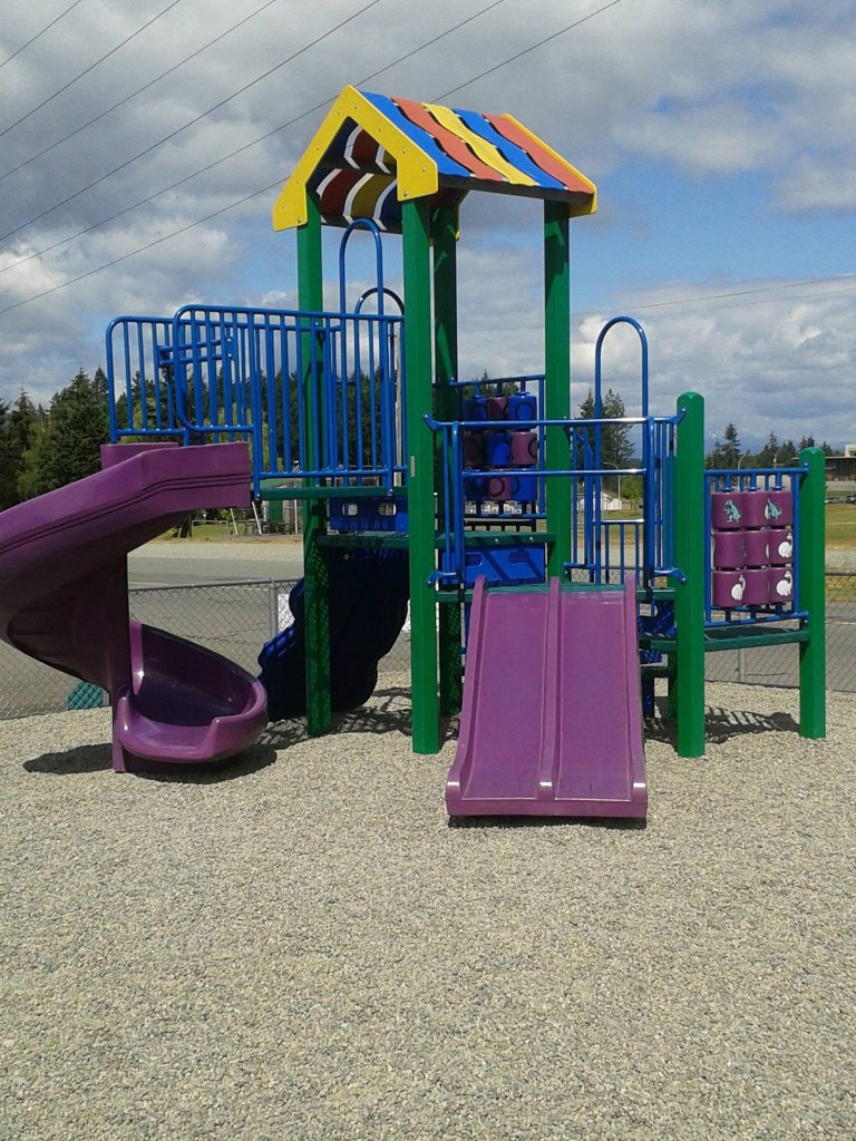 The centre playground equipment on a sunny day