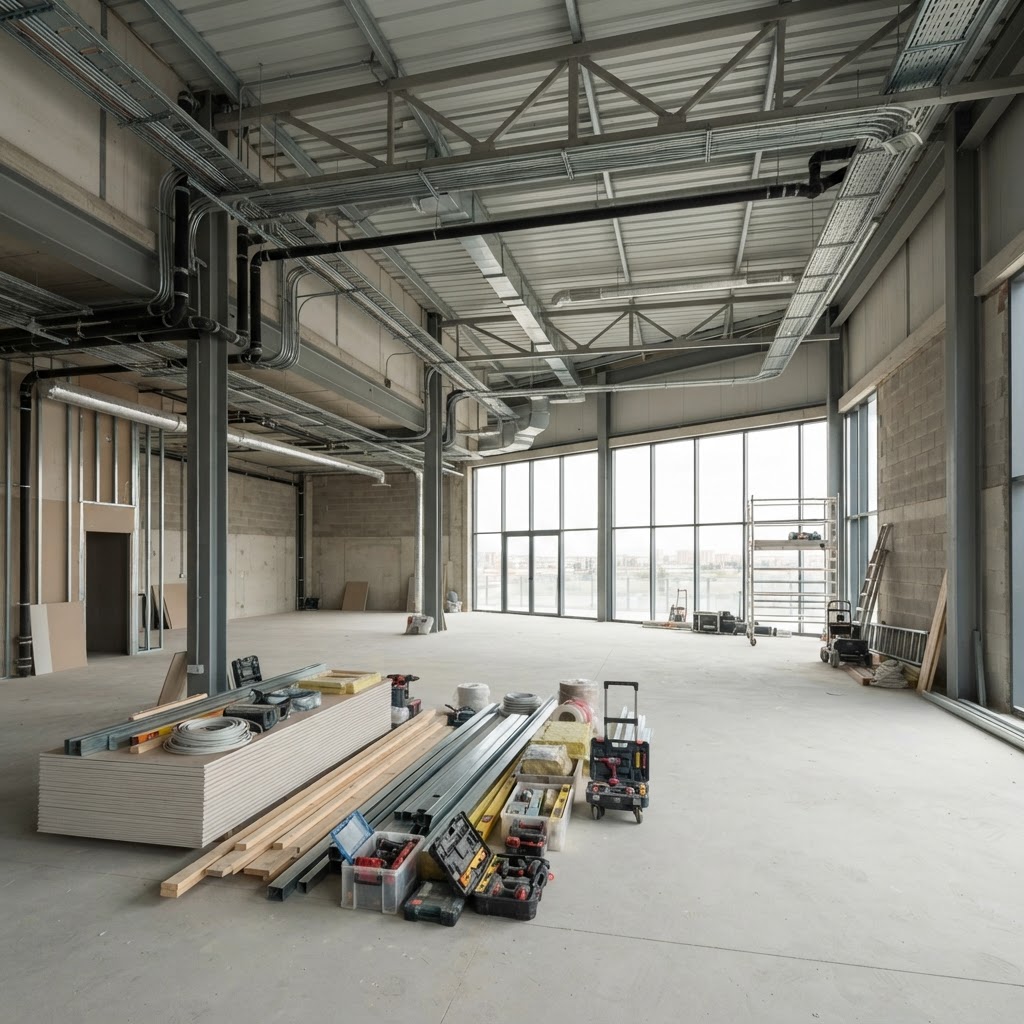Obras de adecuación y equipamiento en el interior de un establecimiento empresarial