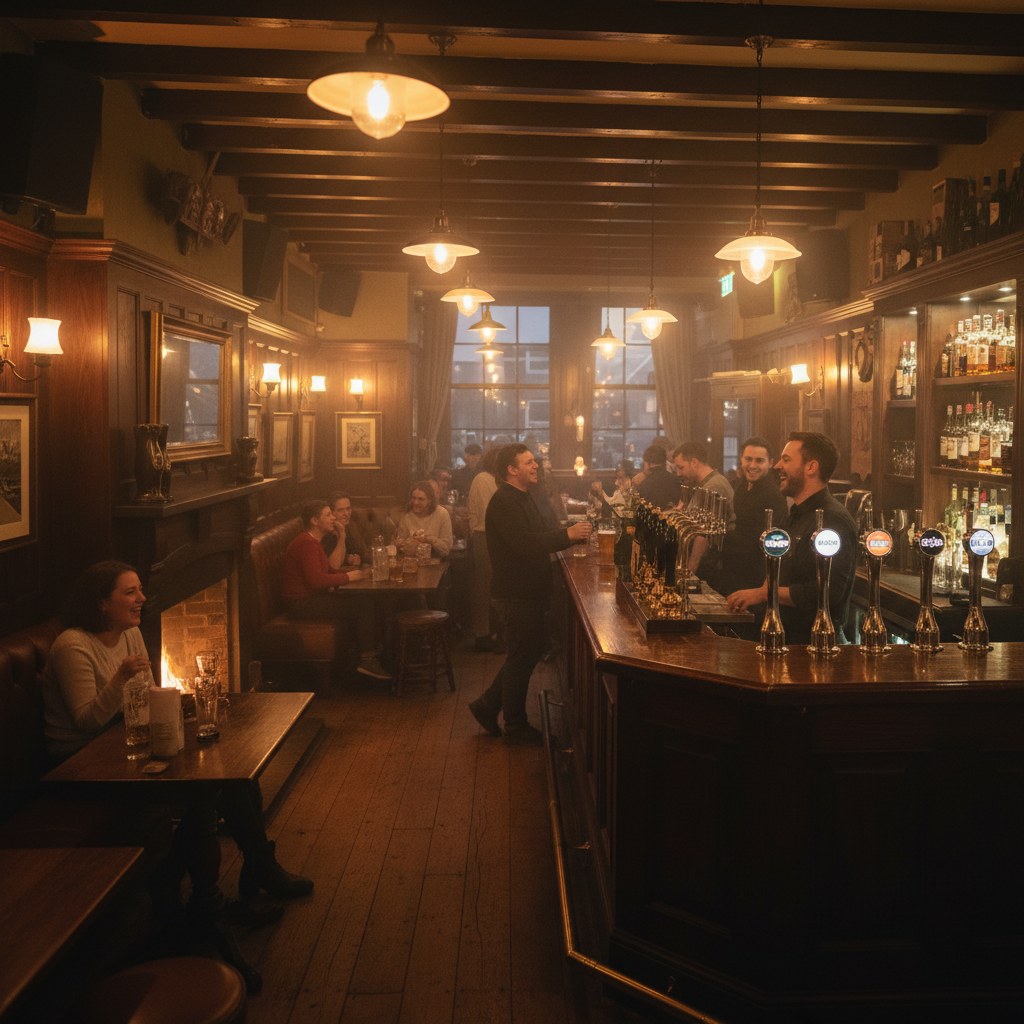 Lively pub atmosphere