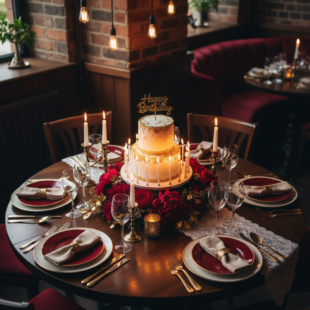 Birthday celebration table