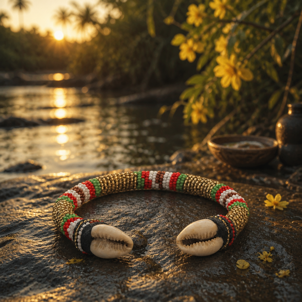 Oshún Ibu Acuaro Ilde Bracelet With Cowrie Shells