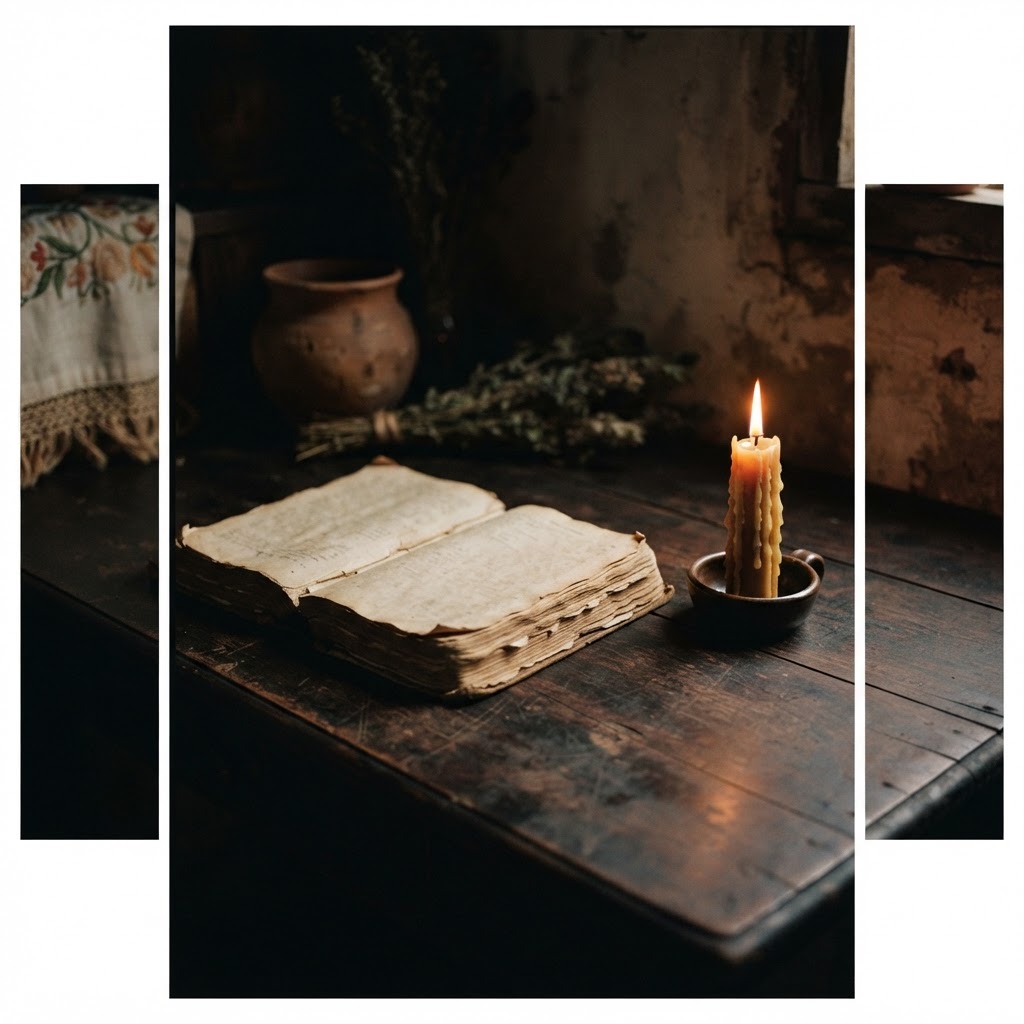 A white tablecloth holding several glasses of water, representing the traditional bóveda altar.