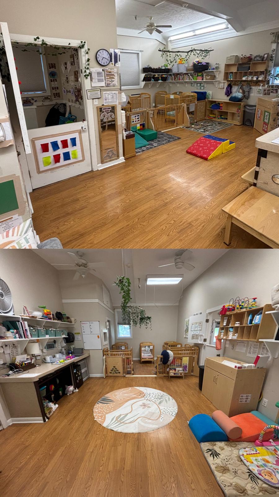 Bright infant nursery classroom
