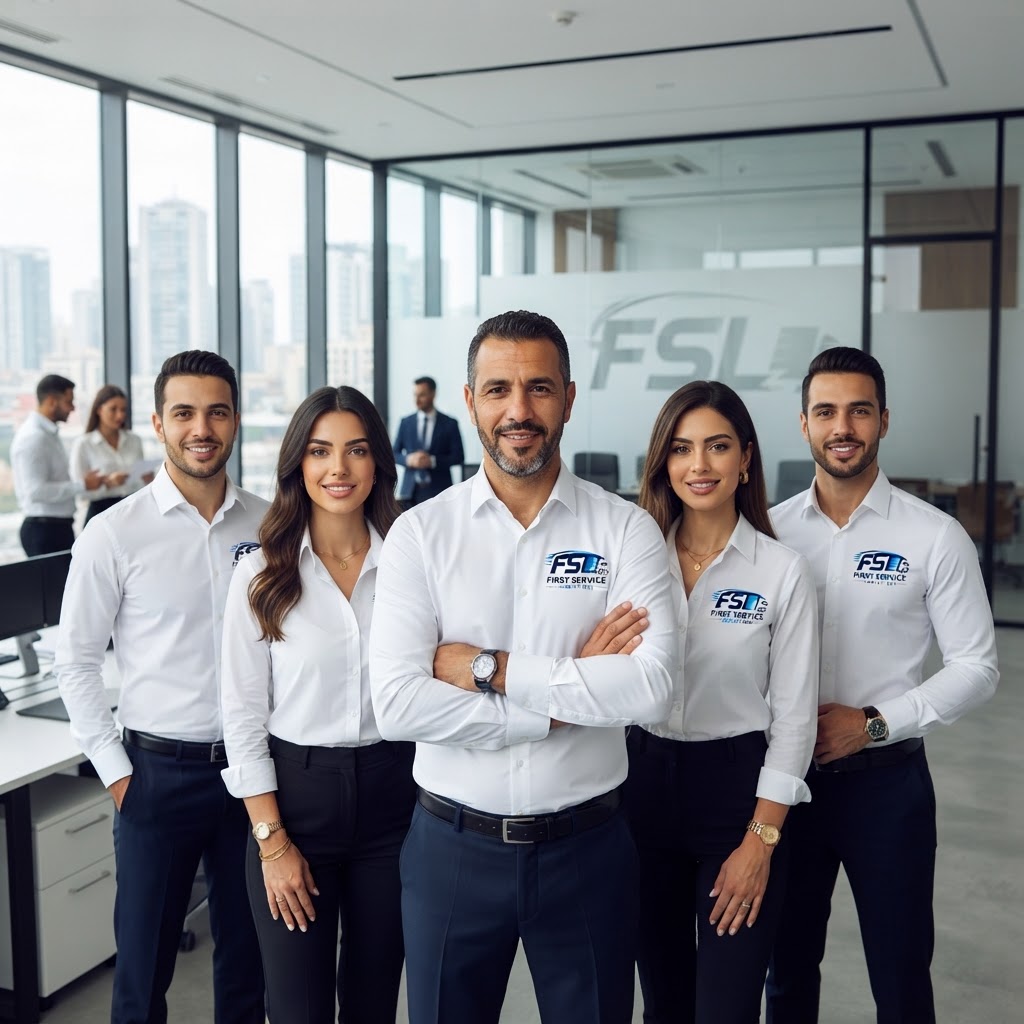 Équipe logistique FSL en uniforme