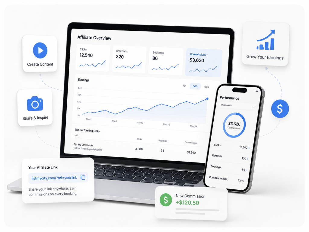 Affiliate dashboard overview