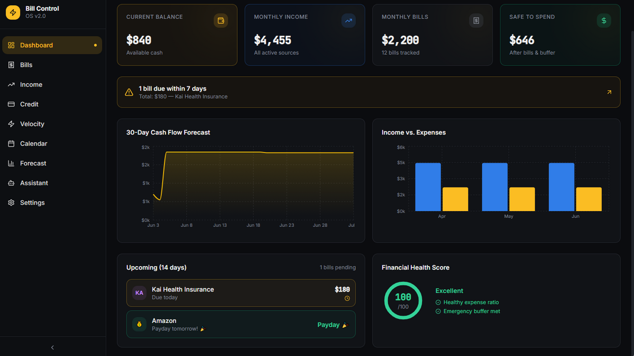 CashFlow OS template preview
