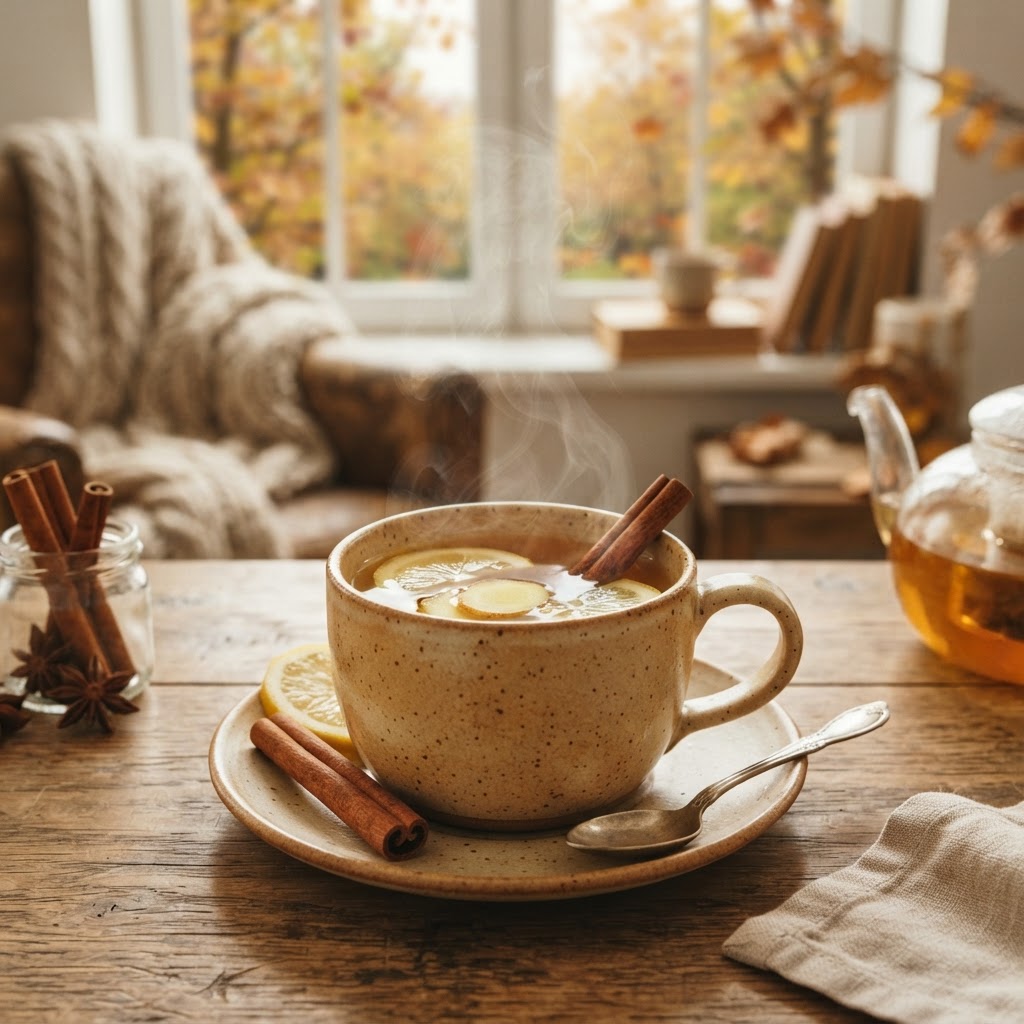 Winter Cold Season: Warming Teas and Throat Chakra Immunity Support