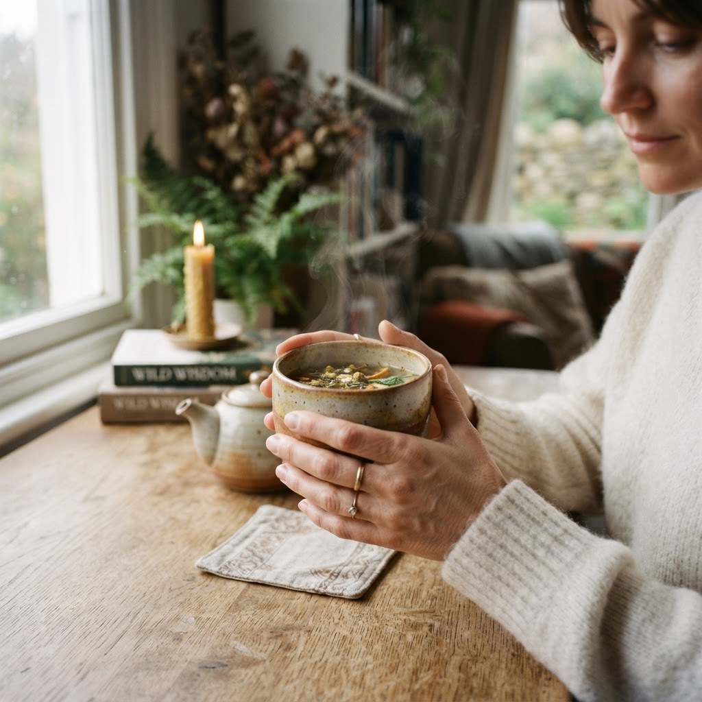 Snow Day Rituals: Warm Tea, Indoor Grounding, and Winter Reset