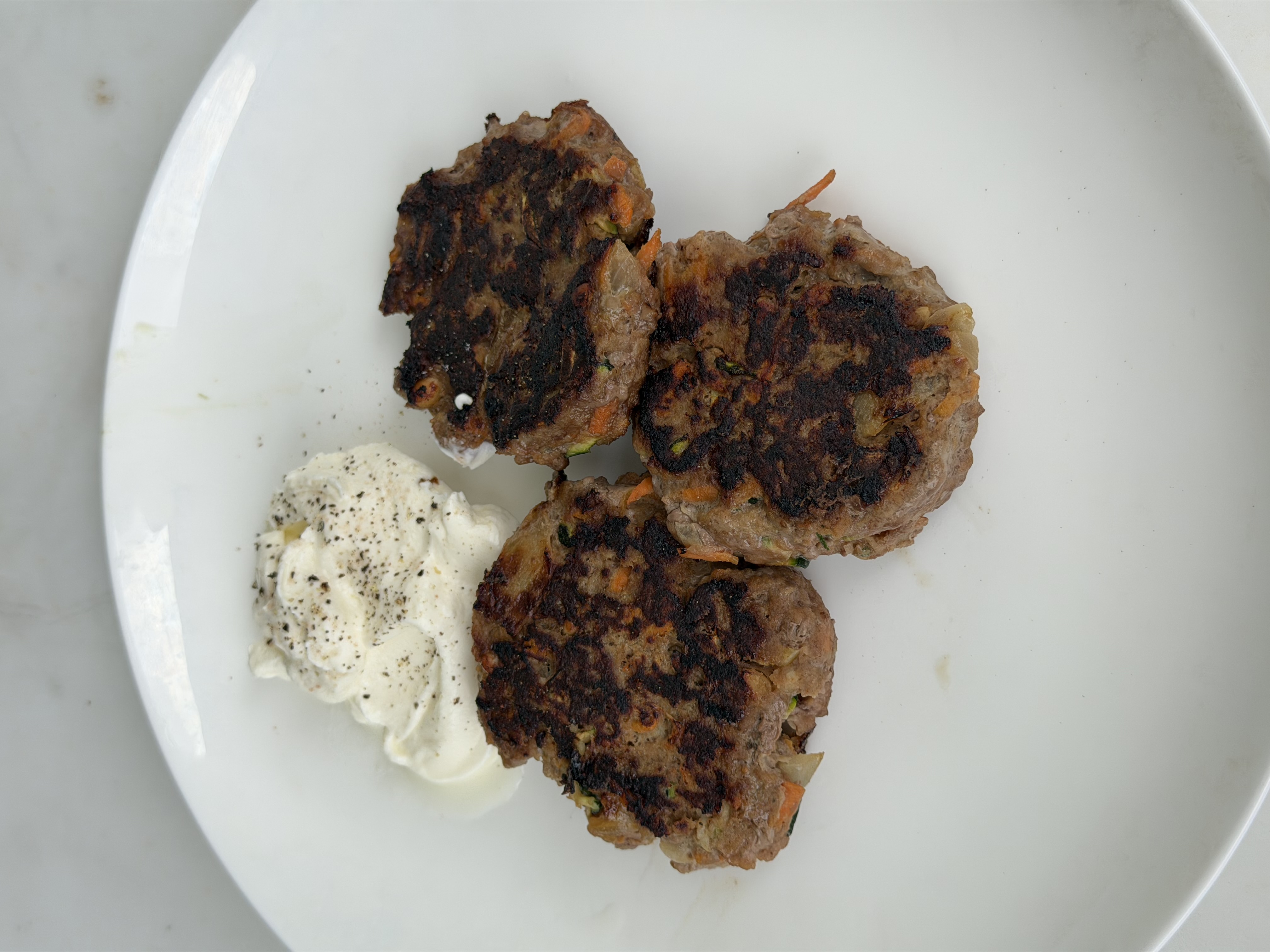 Beef, Zucchini & Carrot Fritters (Lunch)