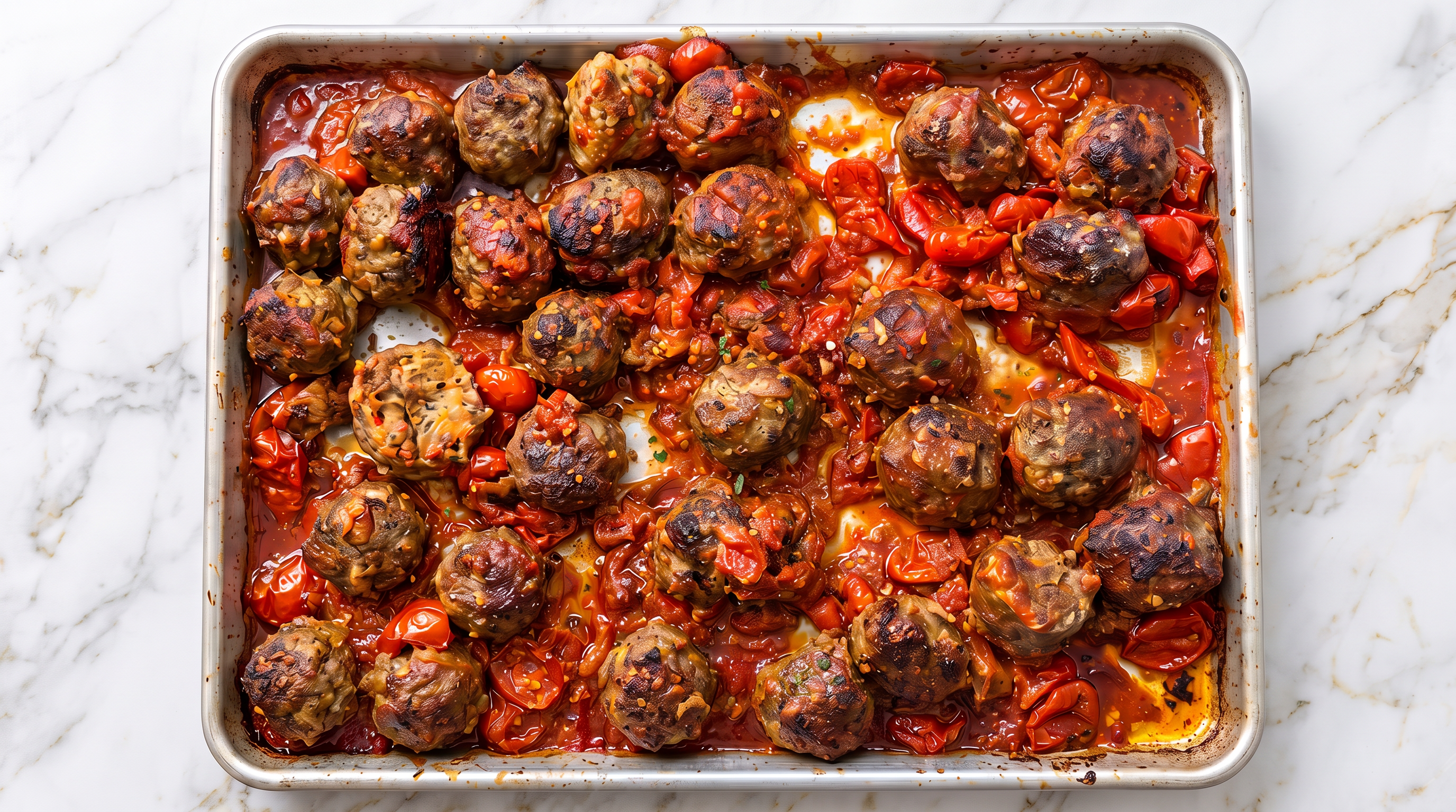 South African Curried Meatballs with Roasted Vegetables