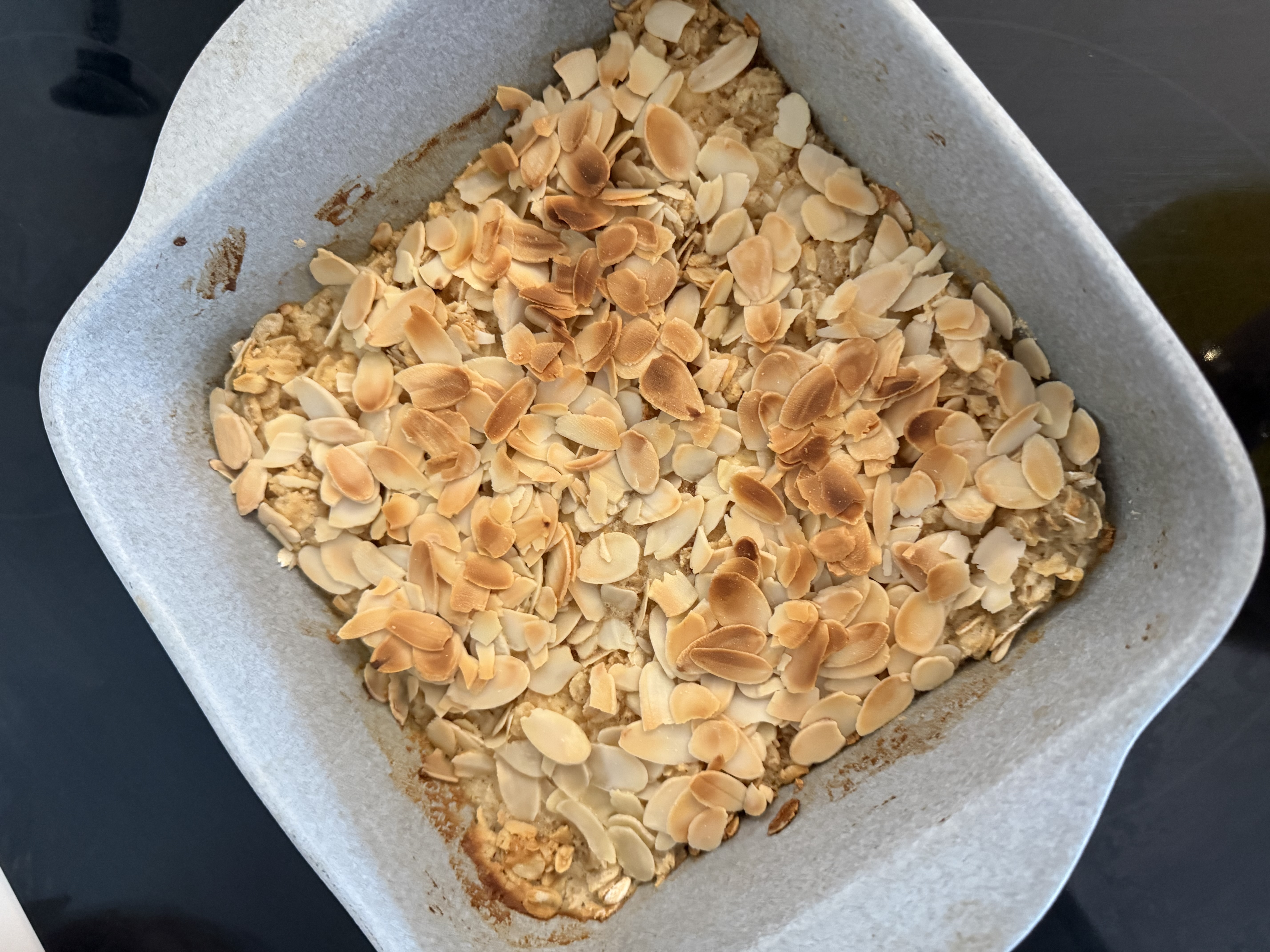 Almond Croissant Baked Oats