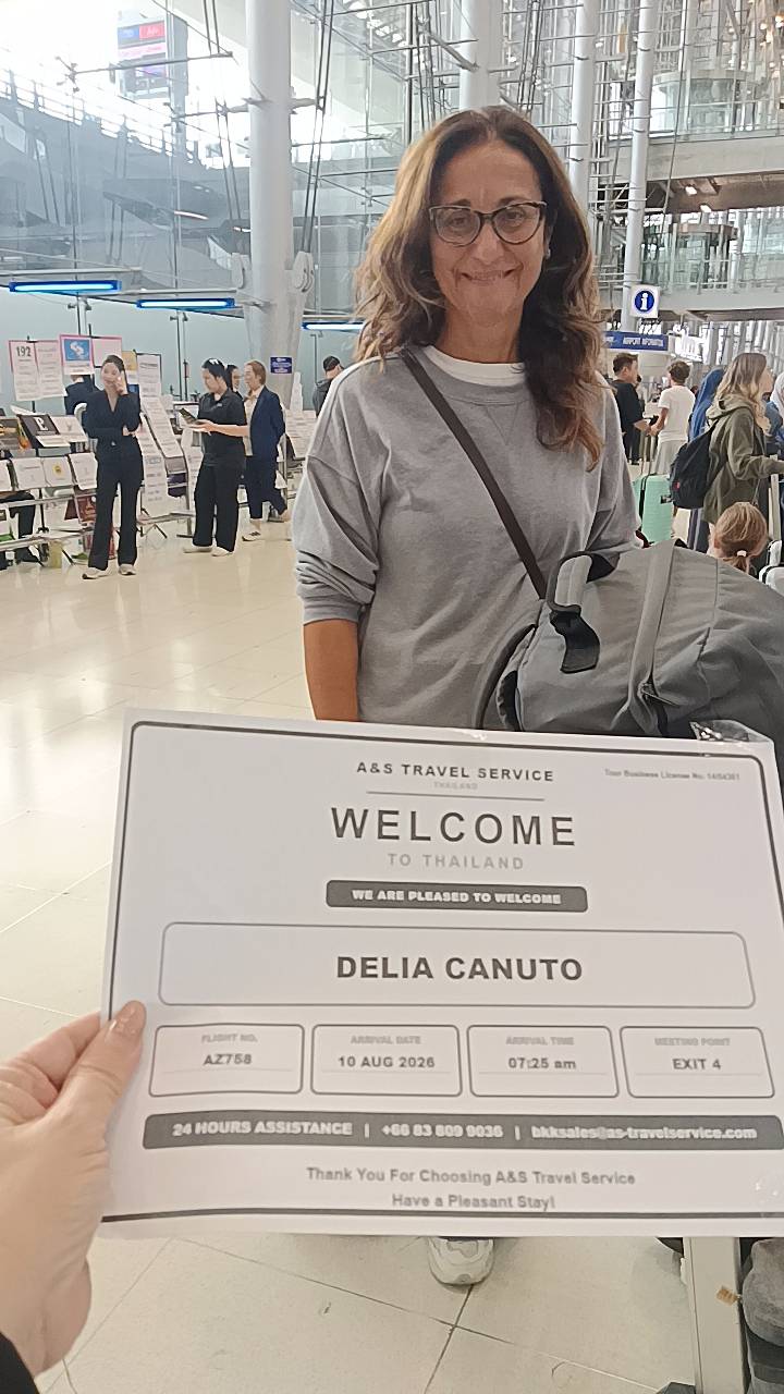 Airport Welcome — A&S Travel Service Sign