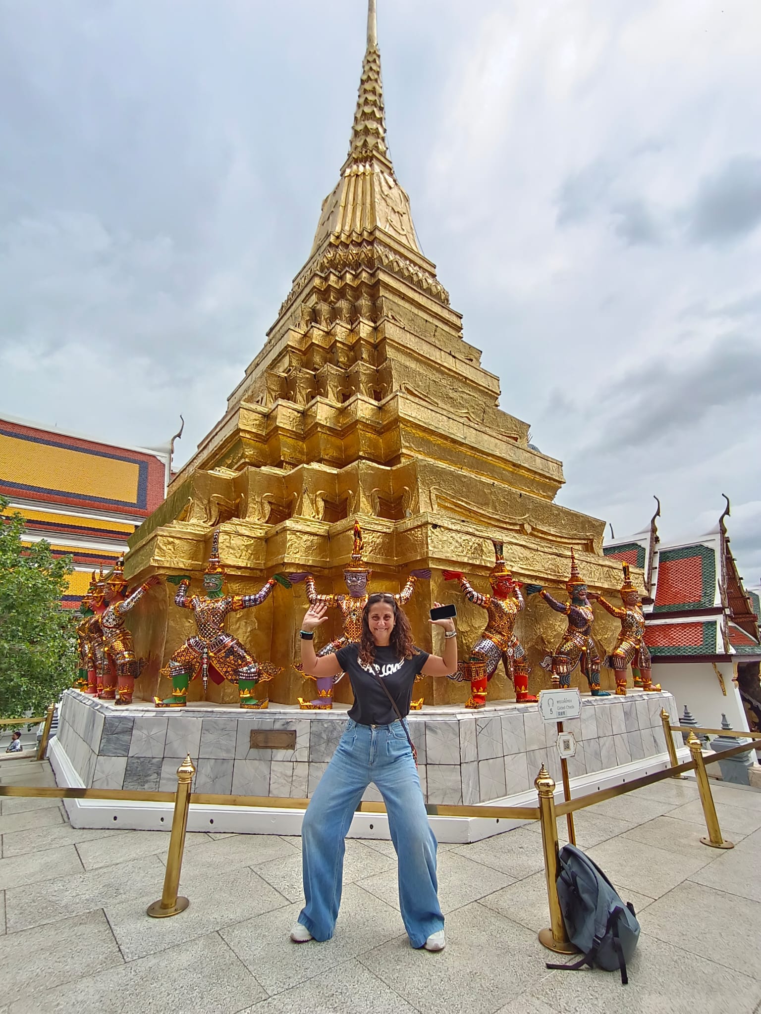 Gilded Pagoda — Yaksha Guardians, Bangkok