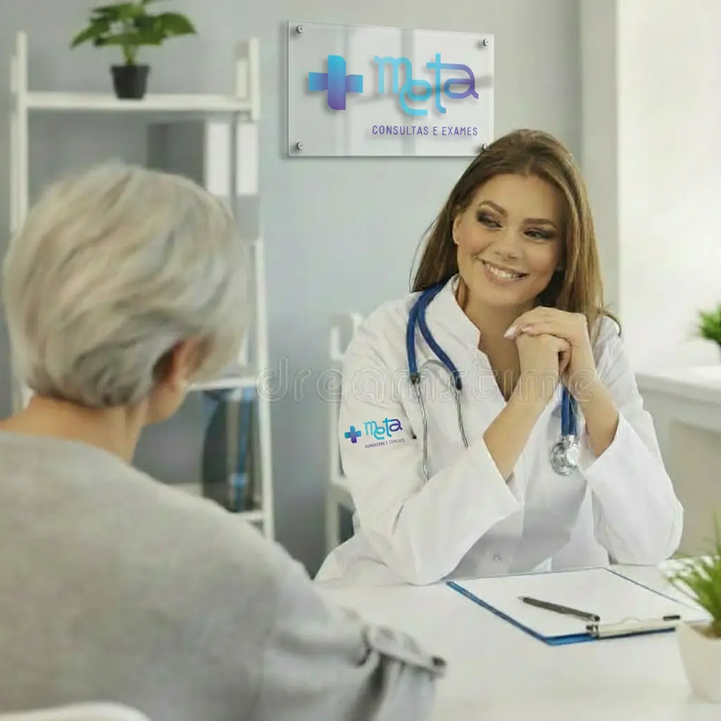 Médica da Meta Consultas em atendimento