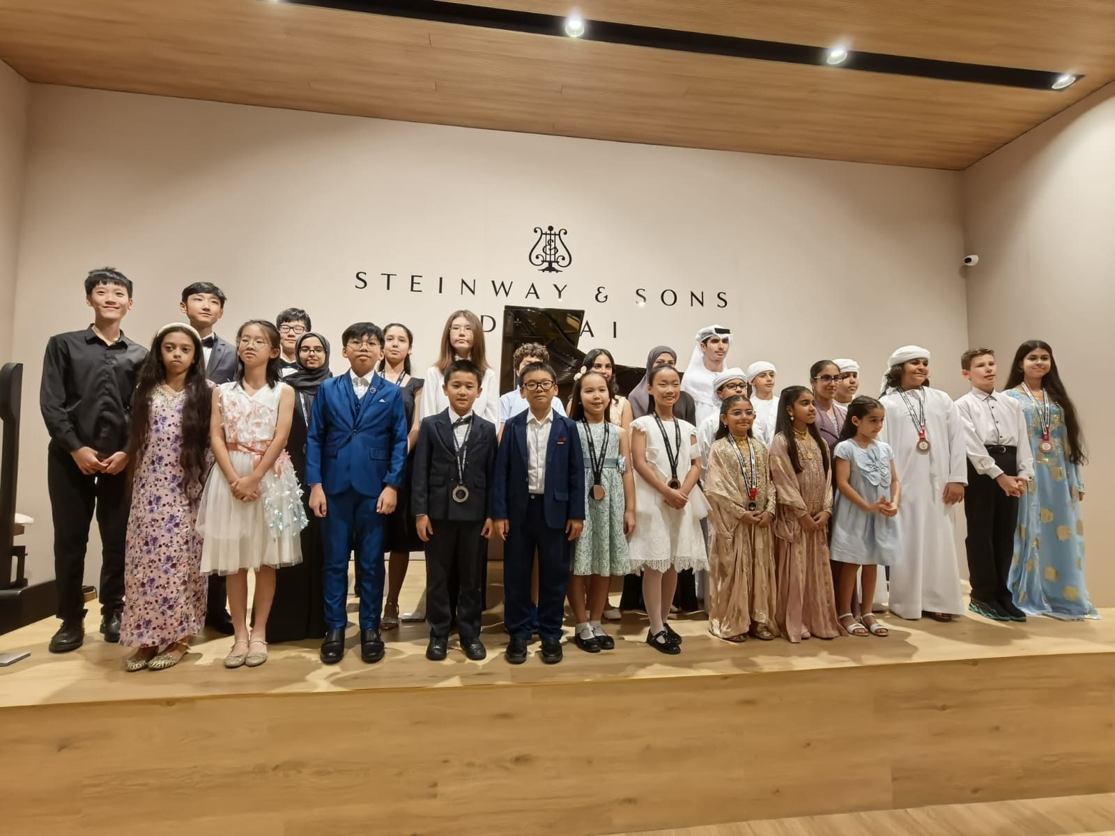Students performing at the International Piano Competition, Dubai