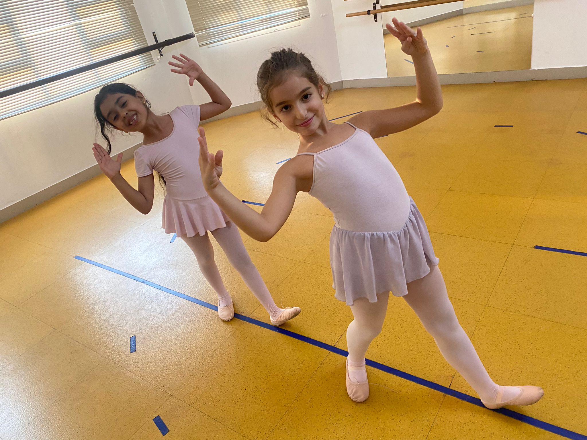 Ballet students in class
