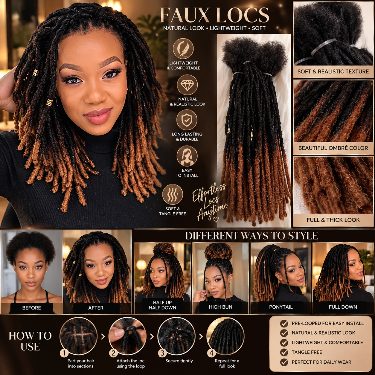 Human Hair Dreadlocks Loc Extensions Kinky Straight Wholesale Crochet Braids 