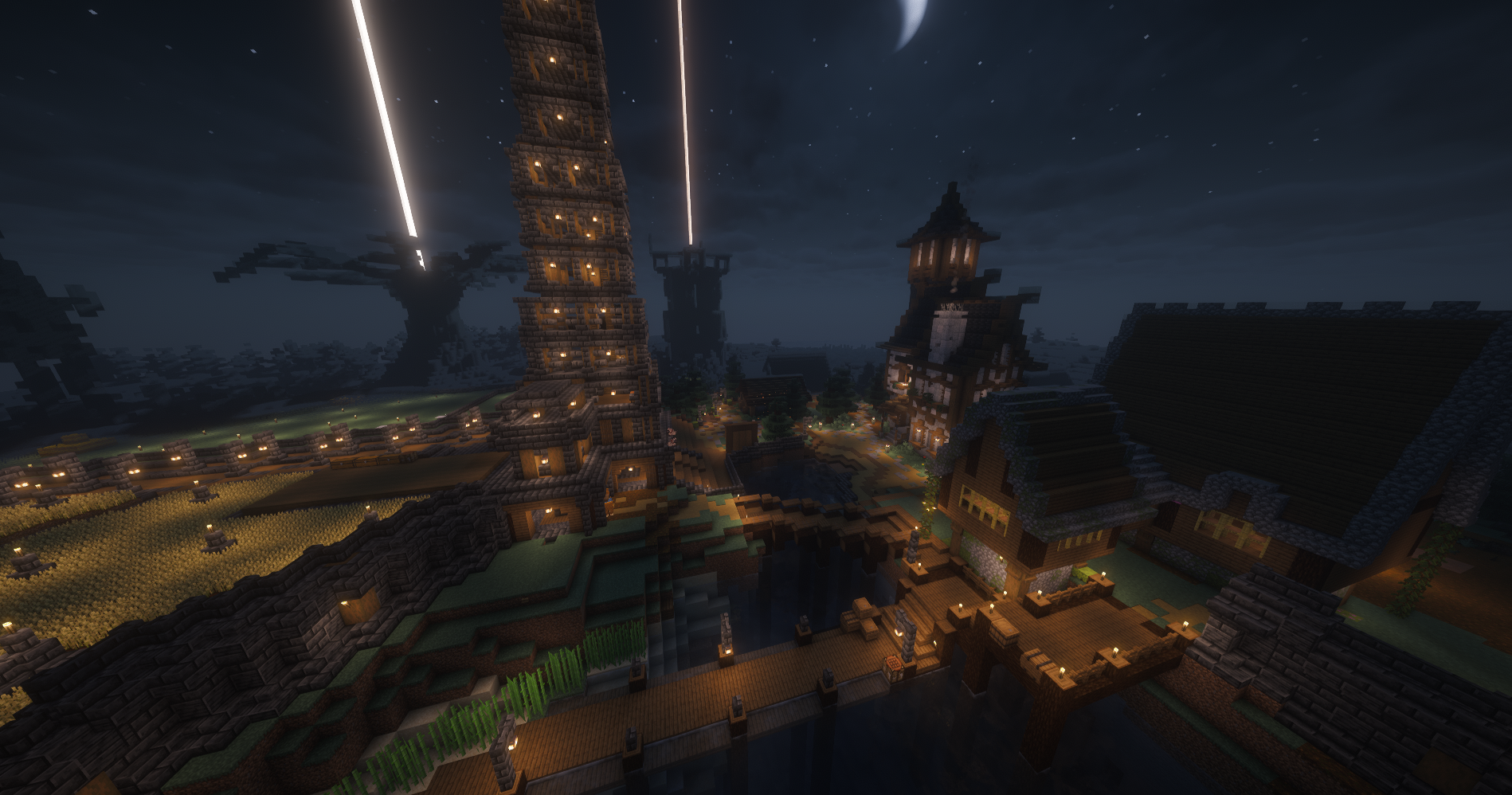 Night Village Overlook