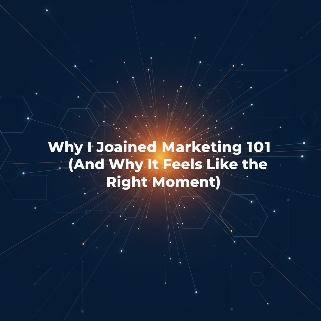 Why I Joined Marketing 101 (And Why It Feels Like the Right Moment)