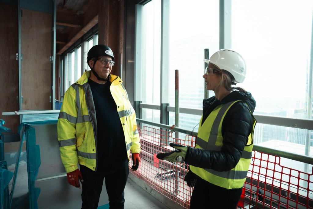 CH&W team discussing on site