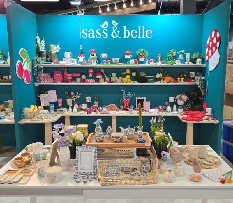 Sass & Belle trade show booth
