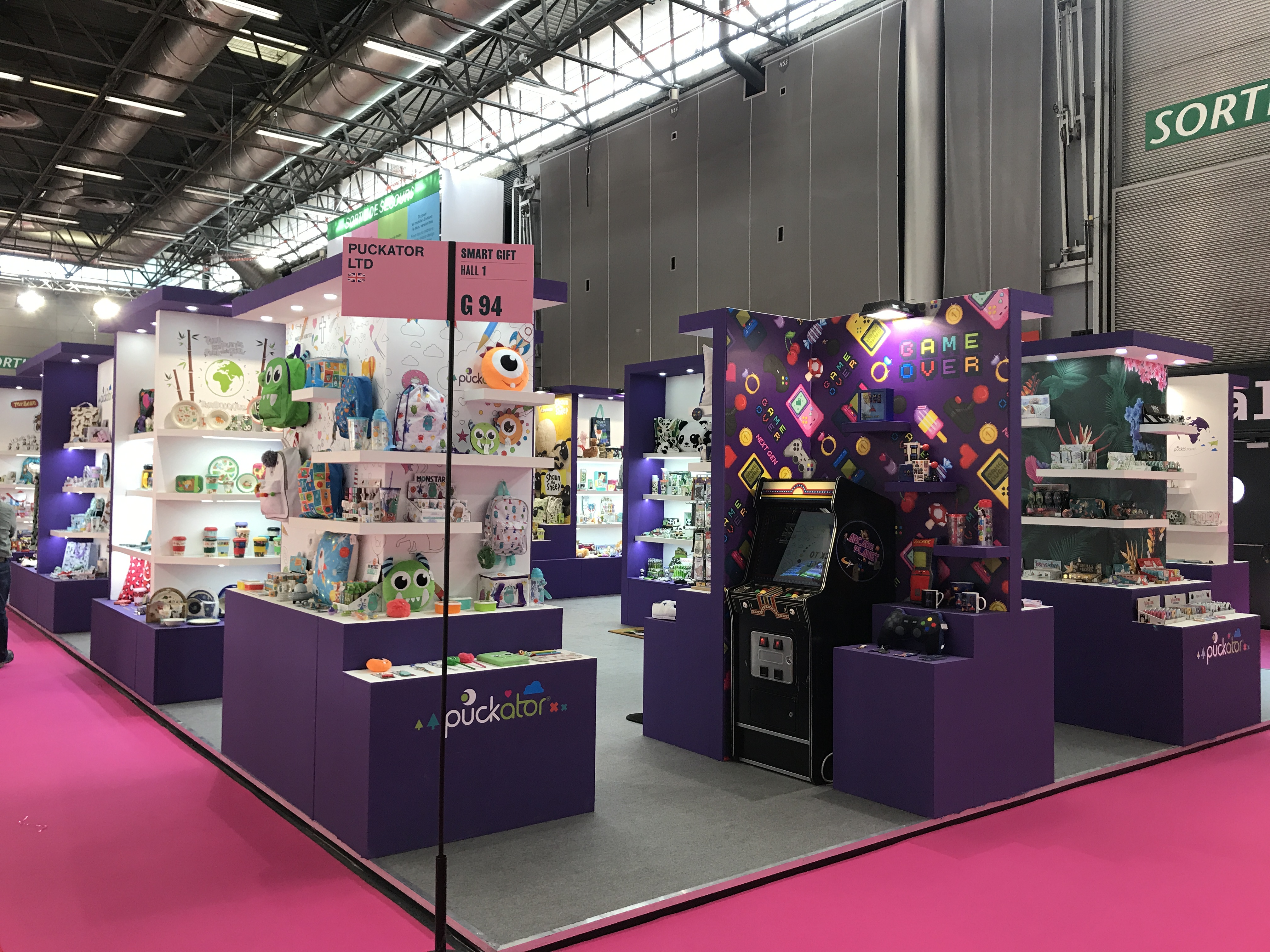Puckator trade show stand in Paris