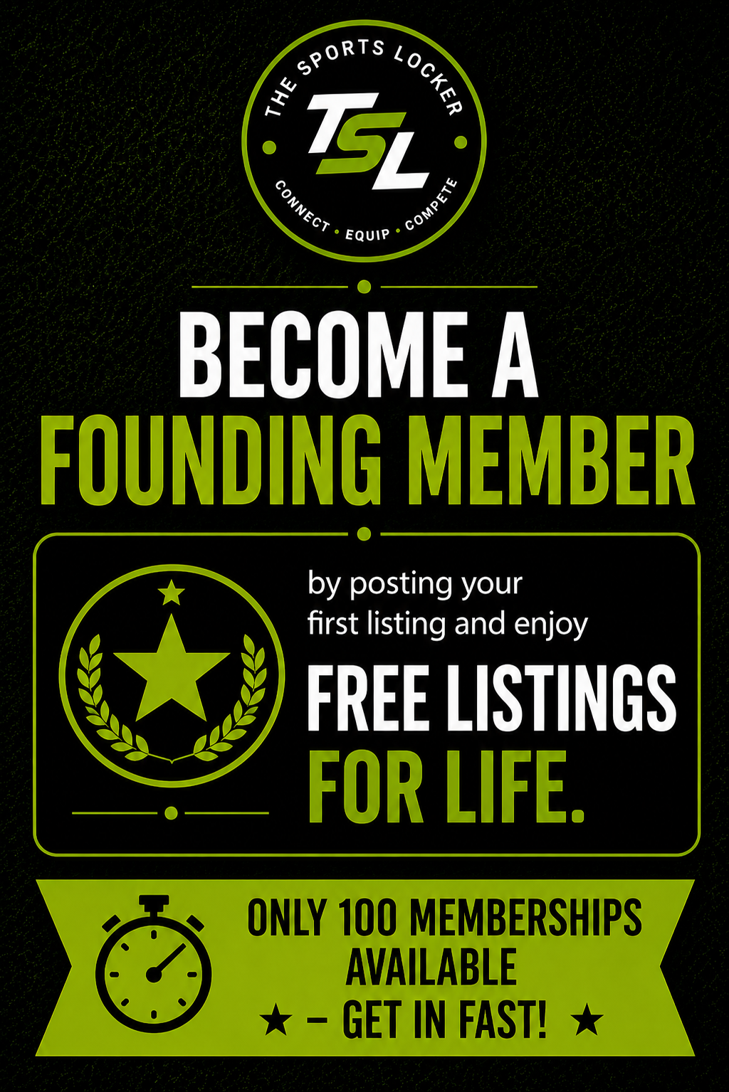 Become a Founding Member — free listings for life