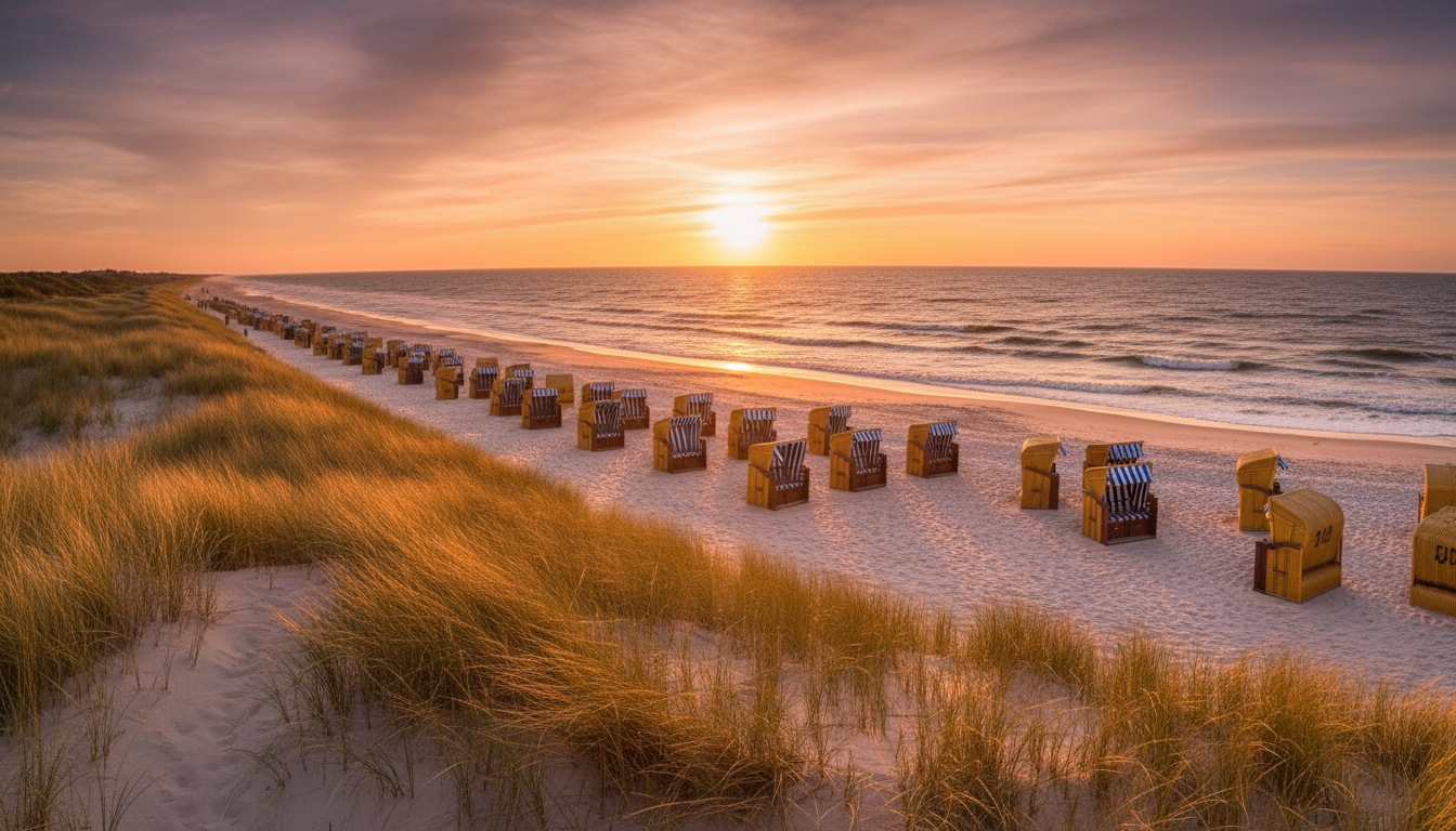 Sylt Strand mit Strandkörben