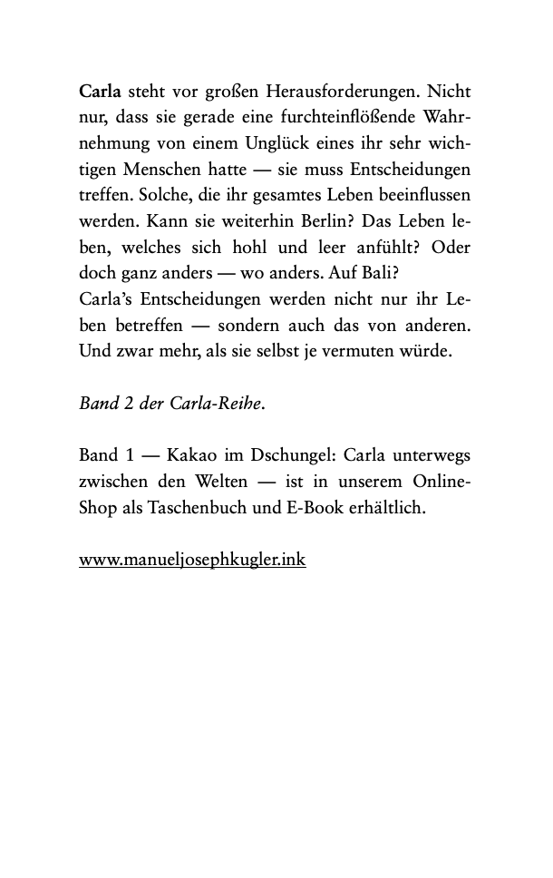 Carla steht vor großen Herausforderungen