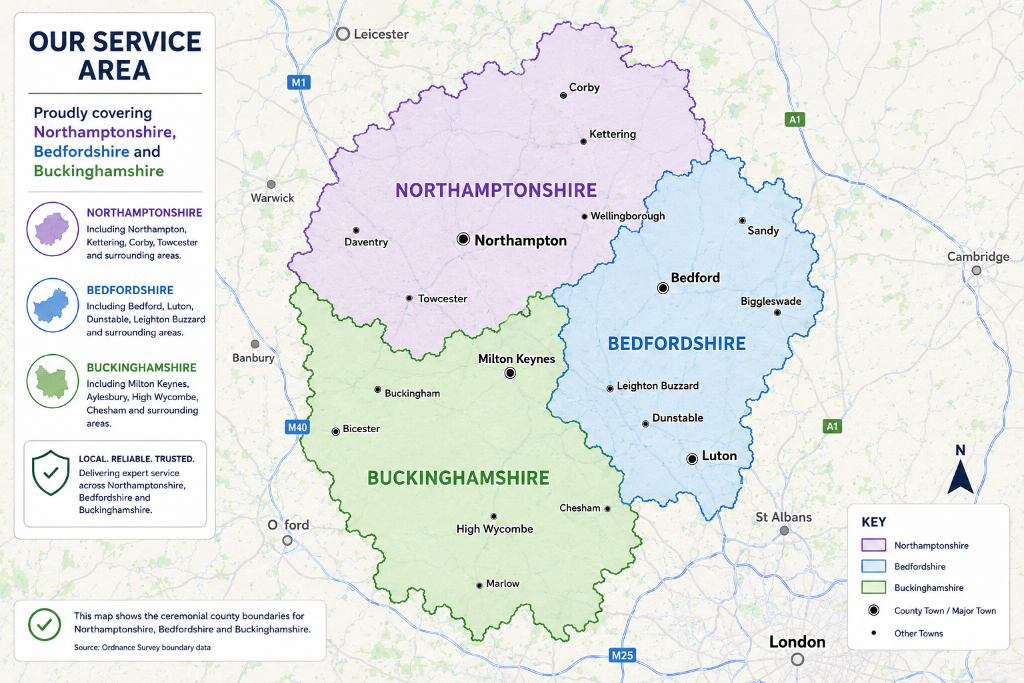 AKUSA Service Area — Northamptonshire, Bedfordshire and Buckinghamshire