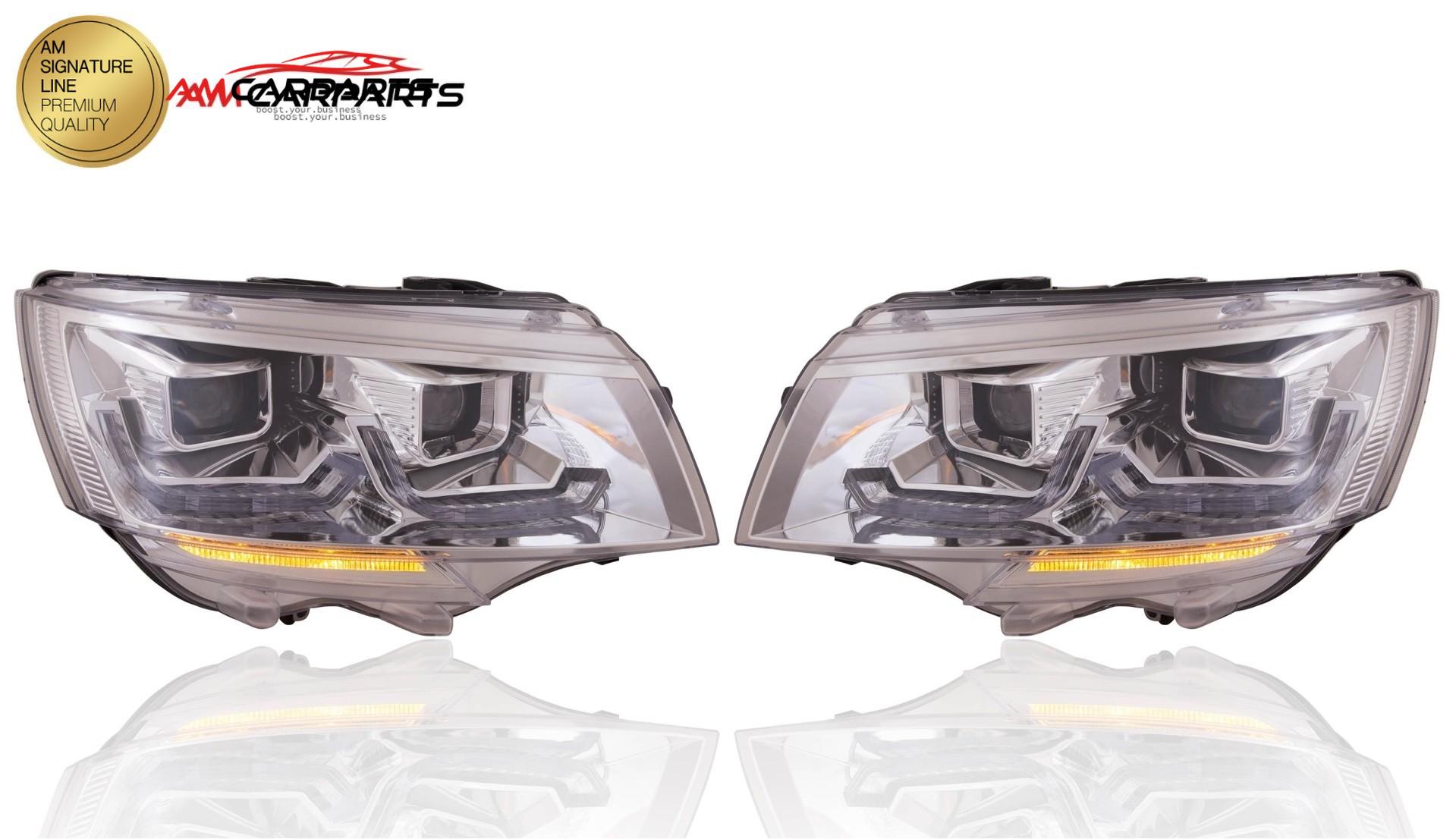 Dual Projector Chrome Headlights for VW T6.1 (2019-2024)